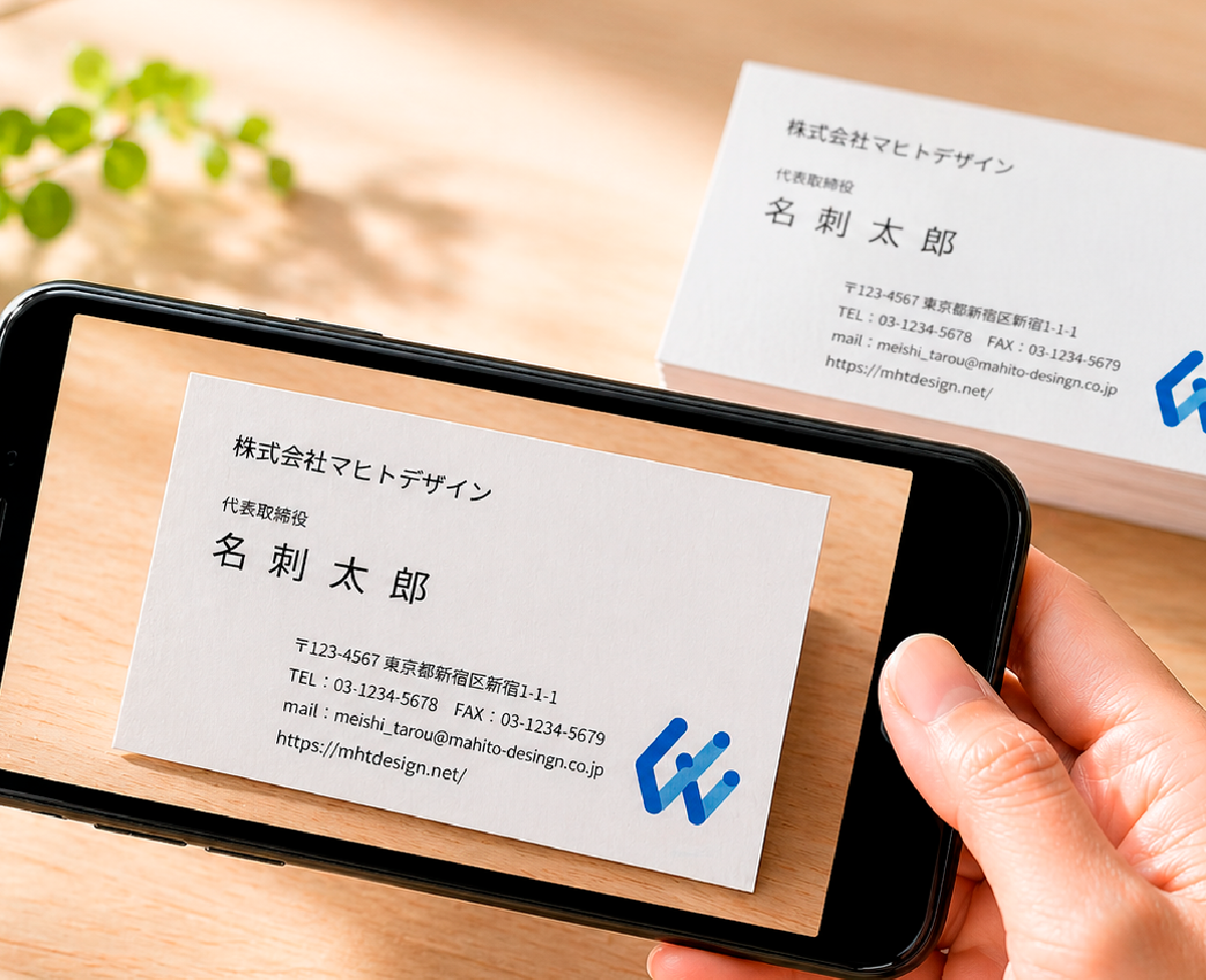 スマホ写真から作れる、そっくり名刺